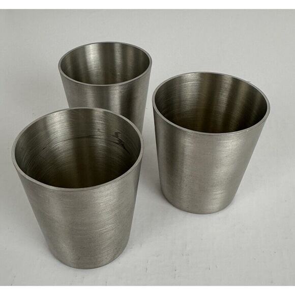 Pewter 3 Boardman Colonial Cordial Shot Glasses #685 3x2 Ins. New No Box - Picture 1 of 9
